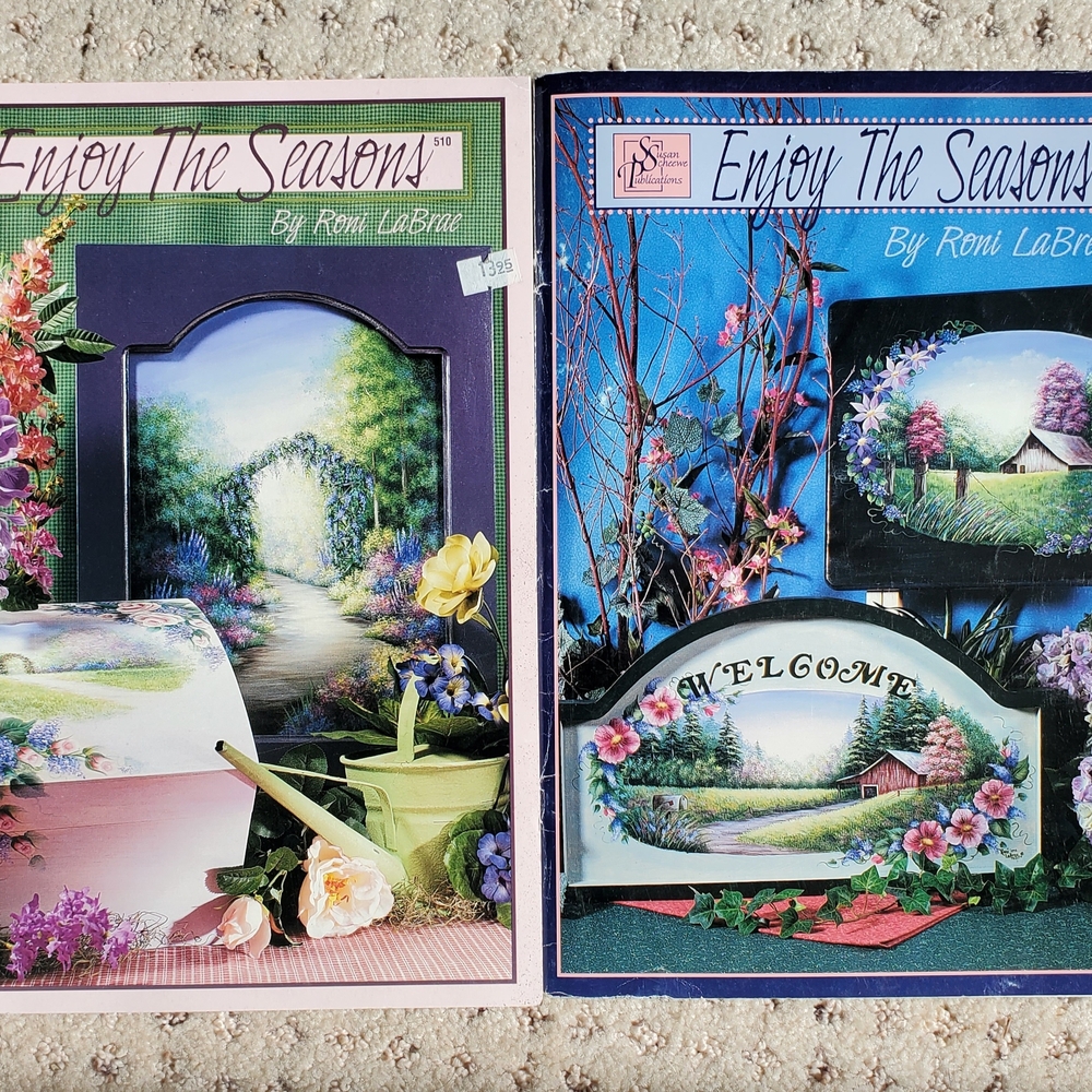 Enjoy The Seasons Decorative Tole Paint Books - Floral Scenic Artwork